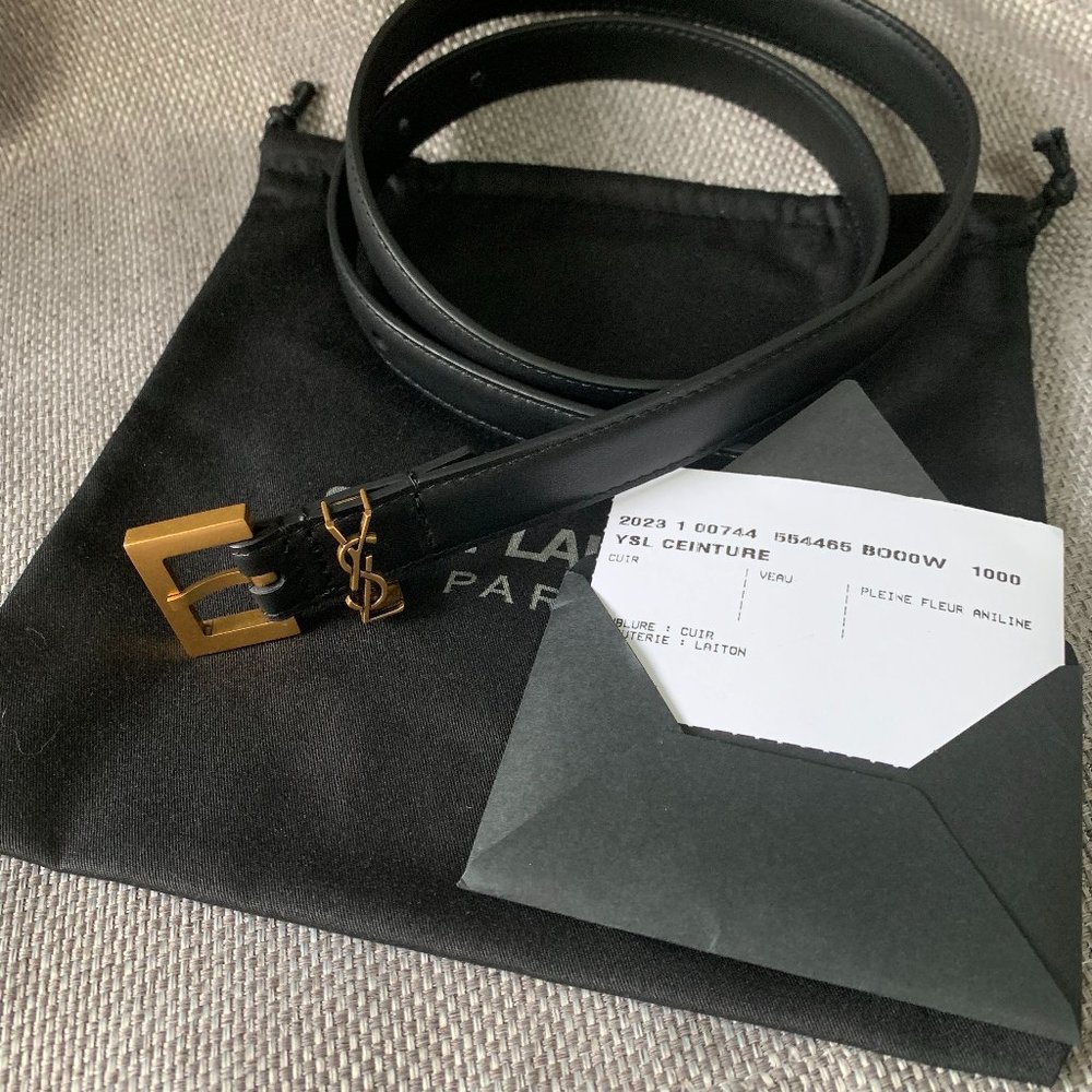 YSL SKINNY BELT